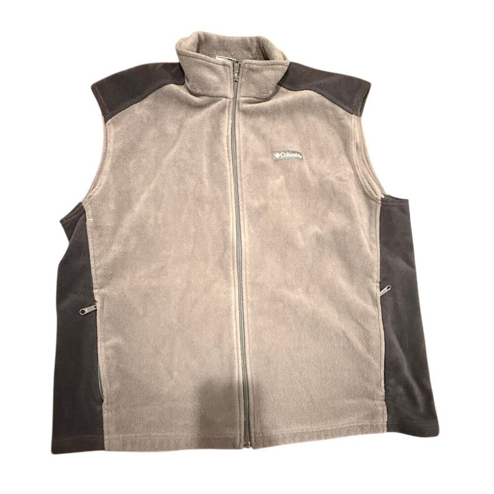 Columbia Sportswear Men's XXL Gray Steens Mountain Full Zip Fleece Vest